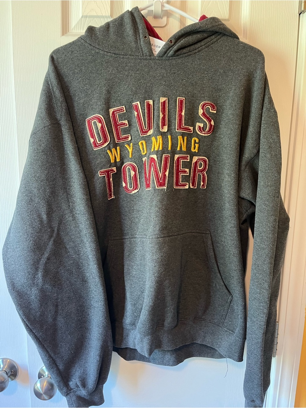 Wyoming Devils Tower Unisex Gray Hooded Sweatshirt